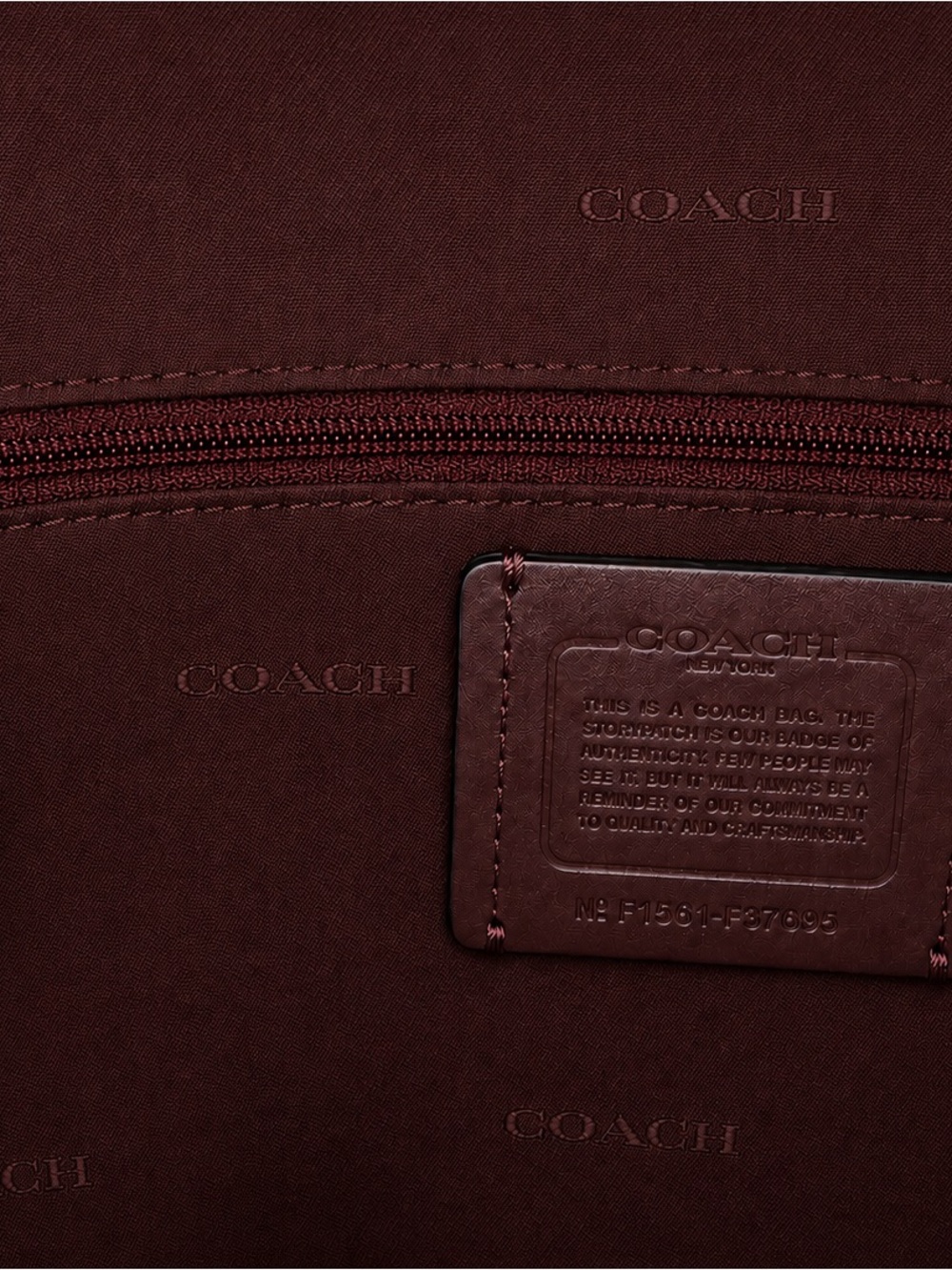 Coach Scout Pebbled Hobo Bag Oxblood F37695 Like New - Picture 6 of 10